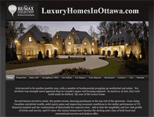 Tablet Screenshot of luxuryhomesinottawa.com